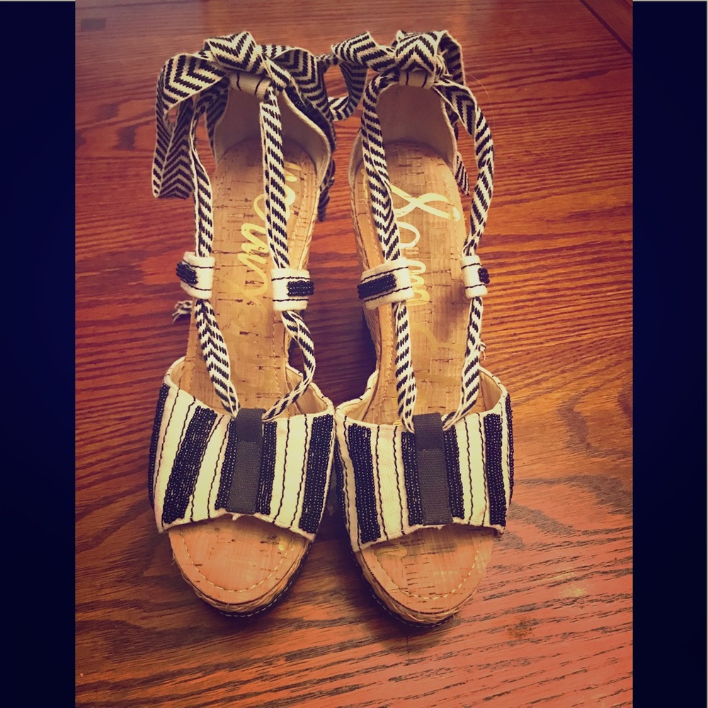 Sam Edelman Beaded Wedges